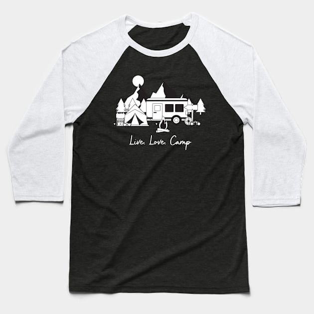 Camping Baseball T-Shirt by Xtian Dela ✅